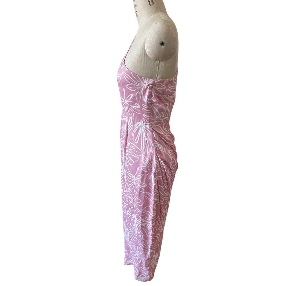 Saylor Emiliana Pink Floral One Shoulder Midi Dress Size Medium - Picture 4 of 9